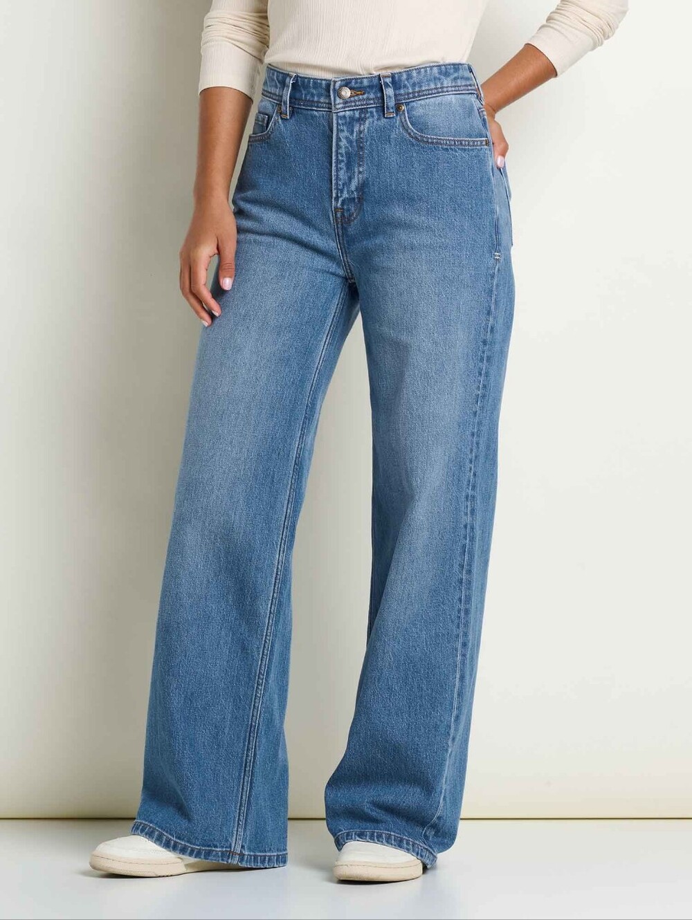 NWT Toad & Co Women's Tamarack Wide Leg Blue Jean Tahoe Size 6
